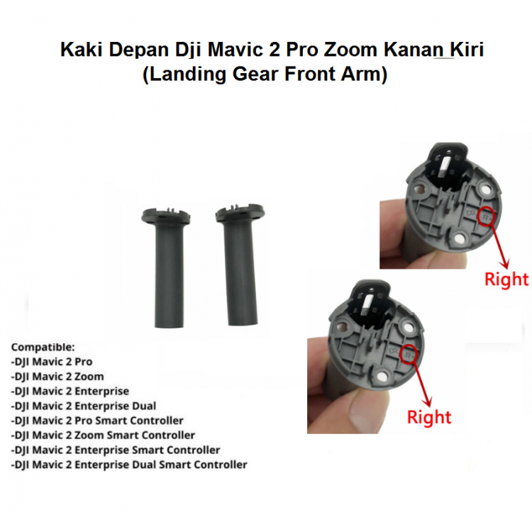 Kaki Depan Dji Mavic Pro Zoom Kanan Kiri Landing Gear Front Arm
